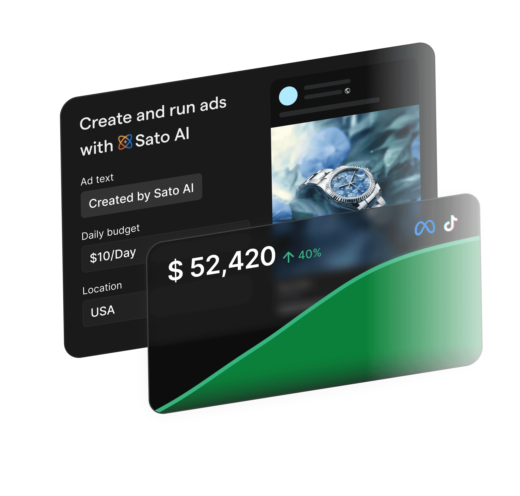 Create ads with Sato AI